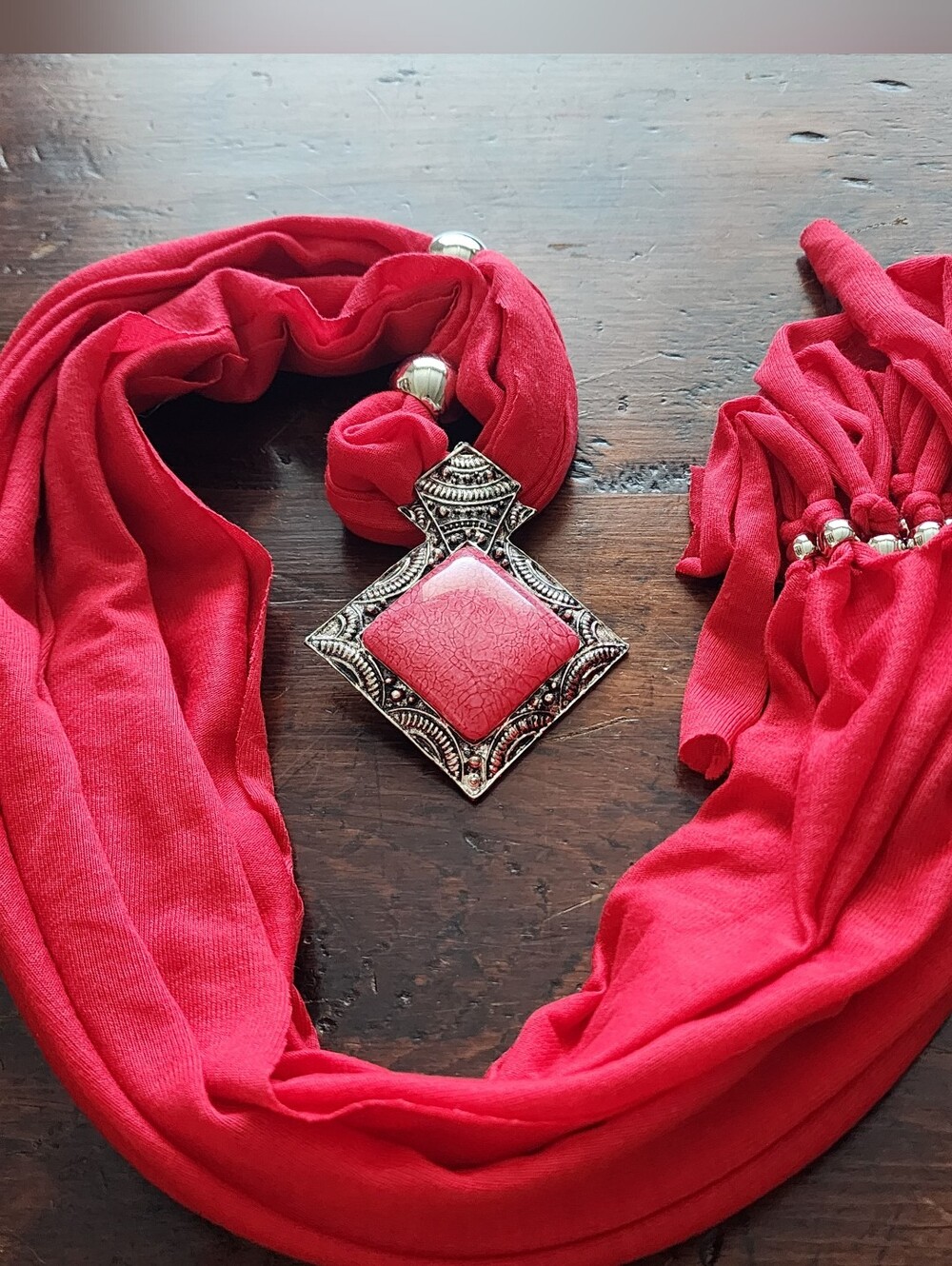 Handmade Unique Tie Fringe Belt Boho 1970s Festival Belt Waist Accessory Red